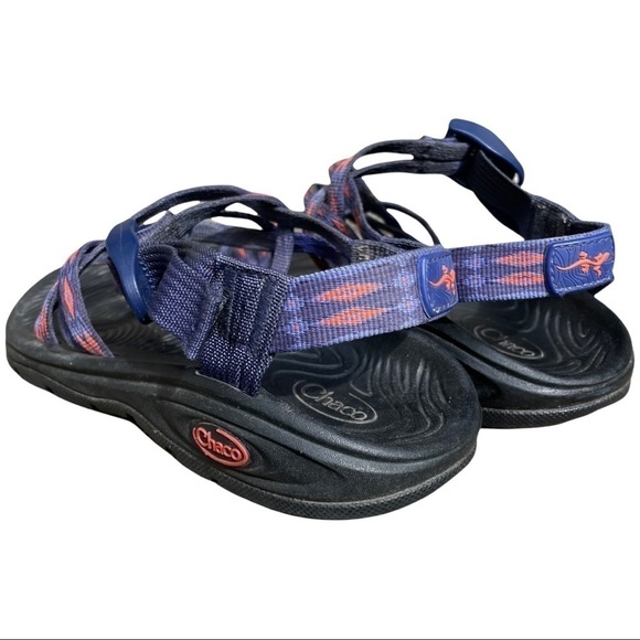 Chaco Women's Zvolv X2 Athletic Sandal Volcanic Blue Orange Black 7 - Picture 4 of 16